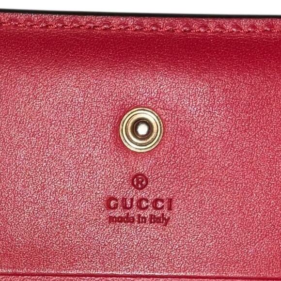 GUCCI Cherry GG Supreme Beige Gray Bi-fold Wallet W/Box and Card - Picture 12 of 16